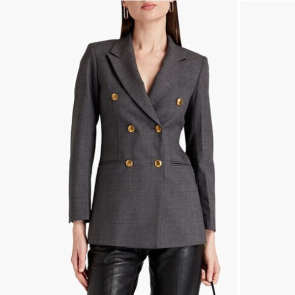 Sandro Ambroise double-breasted crepe blazer size 36 (US 4) - Picture 1 of 4